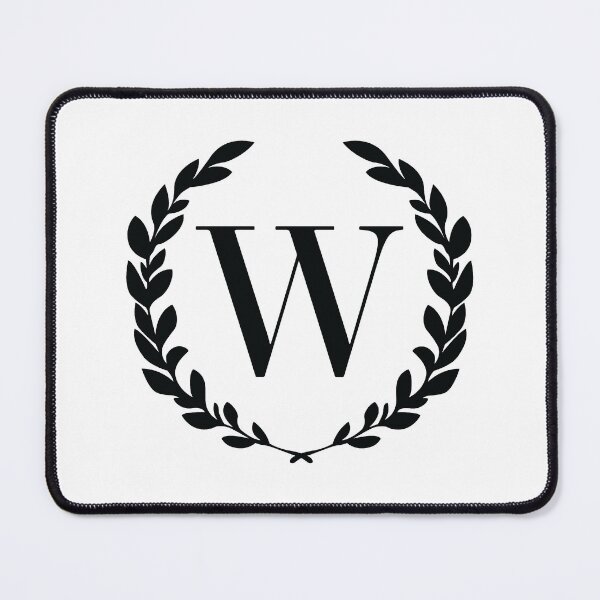 Item preview, Letter W, Laurel wreath monogram W, Initial W, Laurel frame with letter W designed and sold by KateBilous.