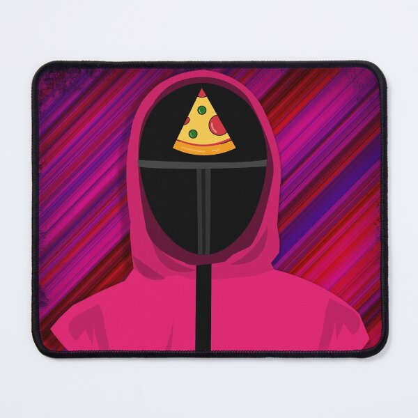 Item preview, Pizza slice face mask game soldier red dress red light green light dalgona candy tug of war marbles korean drama designed and sold by Piztees.