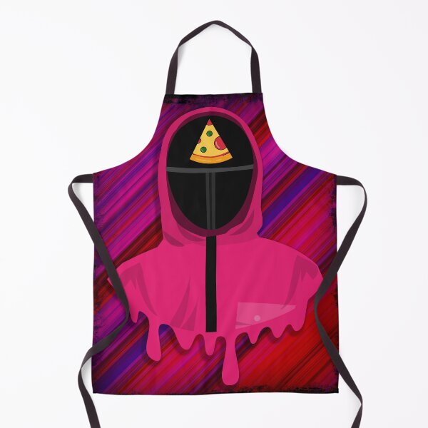 Item preview, Pizza slice face mask game soldier red dress red light green light dalgona candy tug of war marbles korean drama designed and sold by Piztees.