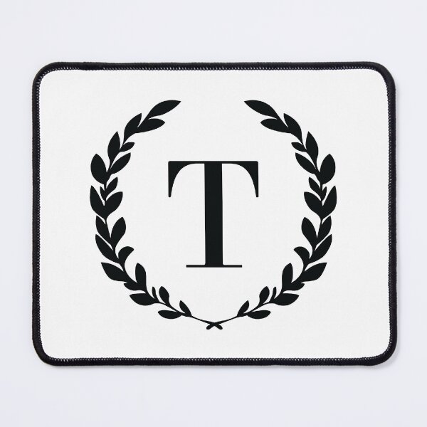 Item preview, Letter T, Laurel wreath monogram T, Initial T, Laurel frame with letter T designed and sold by KateBilous.