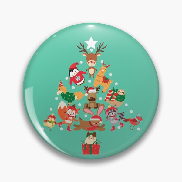Item preview, Cute Animals Christmas Tree designed and sold by EscapismDesigns.