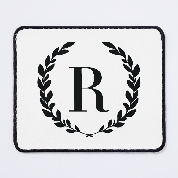 Item preview, Letter R, Laurel wreath monogram R, Initial R, Laurel frame with letter R designed and sold by KateBilous.