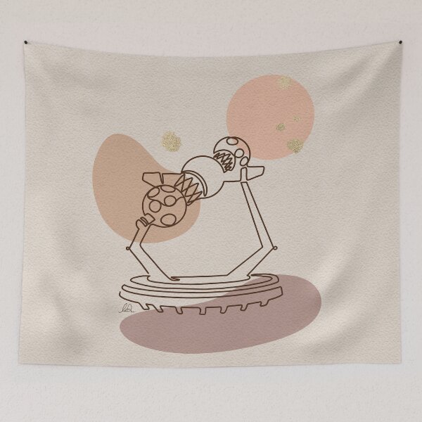 Item preview, KAUST Star Projector Single Line Art designed and sold by CreatEVEdesign.