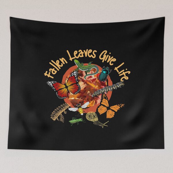 Item preview, Fallen Leaves Give Life Colorful Native Pollinator Gardens Design designed and sold by EarthArtDesigns.