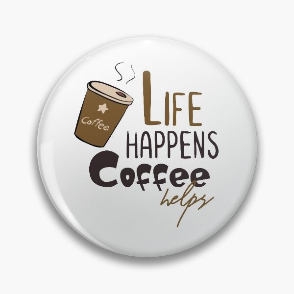 Item preview, Life Happens Coffee Helps - Trendy Cup of Coffee Illustration Gift Idea For Coffee Lovers designed and sold by Prince - Bestseller ★★★★★.
