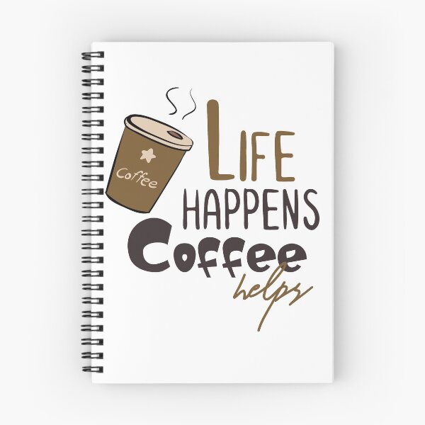Item preview, Life Happens Coffee Helps - Trendy Cup of Coffee Illustration Gift Idea For Coffee Lovers designed and sold by Prince - Bestseller ★★★★★.