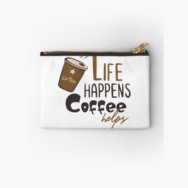 Item preview, Life Happens Coffee Helps - Trendy Cup of Coffee Illustration Gift Idea For Coffee Lovers designed and sold by Prince - Bestseller ★★★★★.