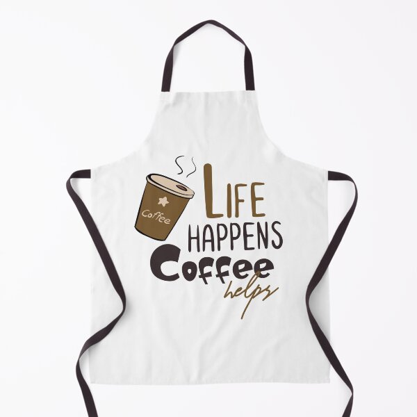 Item preview, Life Happens Coffee Helps - Trendy Cup of Coffee Illustration Gift Idea For Coffee Lovers designed and sold by Prince - Bestseller ★★★★★.
