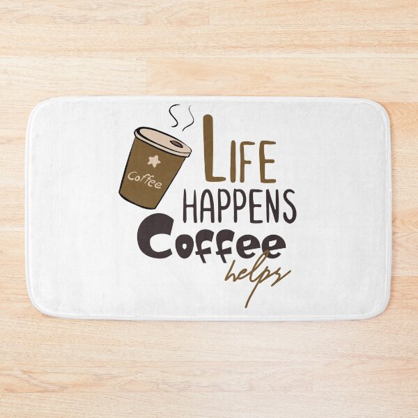 Item preview, Life Happens Coffee Helps - Trendy Cup of Coffee Illustration Gift Idea For Coffee Lovers designed and sold by Prince - Bestseller ★★★★★.