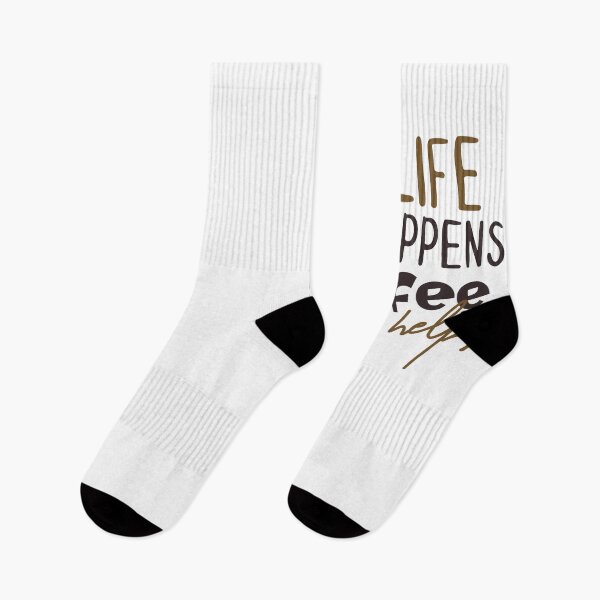 Item preview, Life Happens Coffee Helps - Trendy Cup of Coffee Illustration Gift Idea For Coffee Lovers designed and sold by Prince - Bestseller ★★★★★.