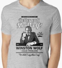 Better call Mr. Wolf Men's V-Neck T-Shirt
