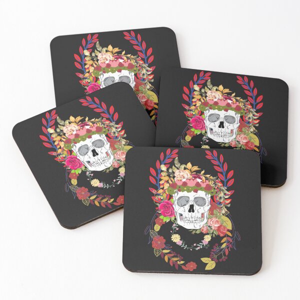 Item preview, Floral skull flowers designed and sold by Dark Song Wear.