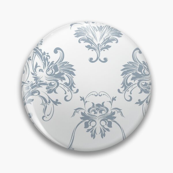 Item preview, Blue and White Damask Scroll Baroque Pattern Coordinates w/ HGTV 2022 Color of the Year Aleutian HGSW3355 - Colour Trends - Hue - Shades designed and sold by ColorOfTheYears.