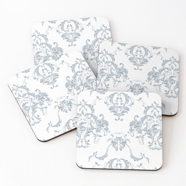 Item preview, Blue and White Damask Scroll Baroque Pattern Coordinates w/ HGTV 2022 Color of the Year Aleutian HGSW3355 - Colour Trends - Hue - Shades designed and sold by ColorOfTheYears.