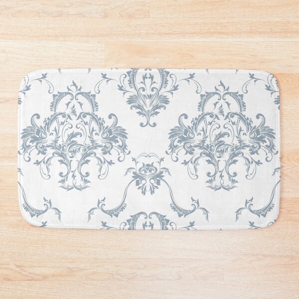 Item preview, Blue and White Damask Scroll Baroque Pattern Coordinates w/ HGTV 2022 Color of the Year Aleutian HGSW3355 - Colour Trends - Hue - Shades designed and sold by ColorOfTheYears.