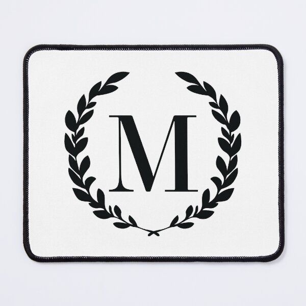 Item preview, Letter M, Laurel wreath monogram M, Initial M, Laurel frame with letter M designed and sold by KateBilous.
