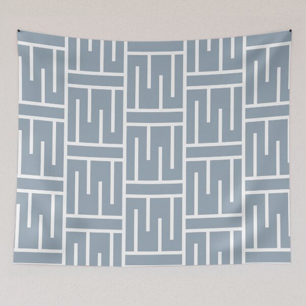Aperçu de l'œuvre Blue and White Minimal Line Art Pattern 3 Coordinates w/ HGTV 2022 Color of the Year Aleutian HGSW3355 - Colour Trends - Hue - Shades créée et vendue par ColorOfTheYears.