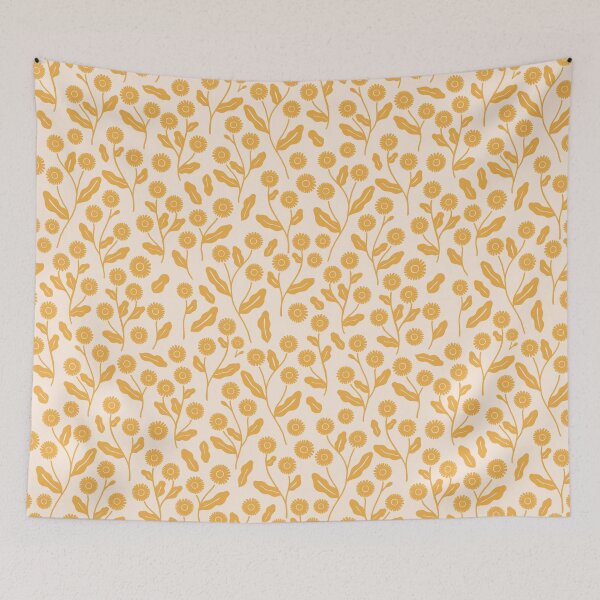 Item preview, Honey Yellow Floral Cute Pattern designed and sold by trajeado14.