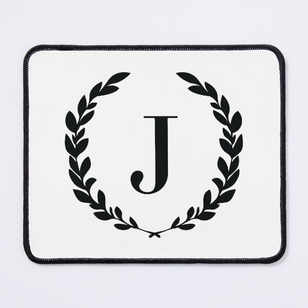 Item preview, Letter J, Laurel wreath monogram J, Initial J, Laurel frame with letter J designed and sold by KateBilous.