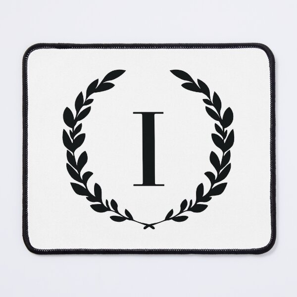 Item preview, Letter I, Laurel wreath monogram I, Initial I, Laurel frame with letter I designed and sold by KateBilous.