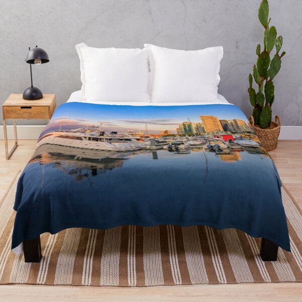 Item preview, Vancouver sunset photo print, Coal Harbour with boats and reflections designed and sold by SvetlanaSF.