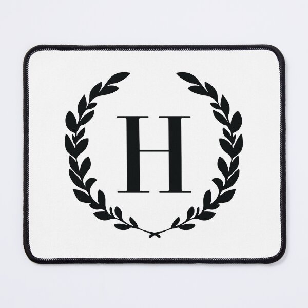 Item preview, Letter H, Laurel wreath monogram H, Initial H, Laurel frame with letter H designed and sold by KateBilous.