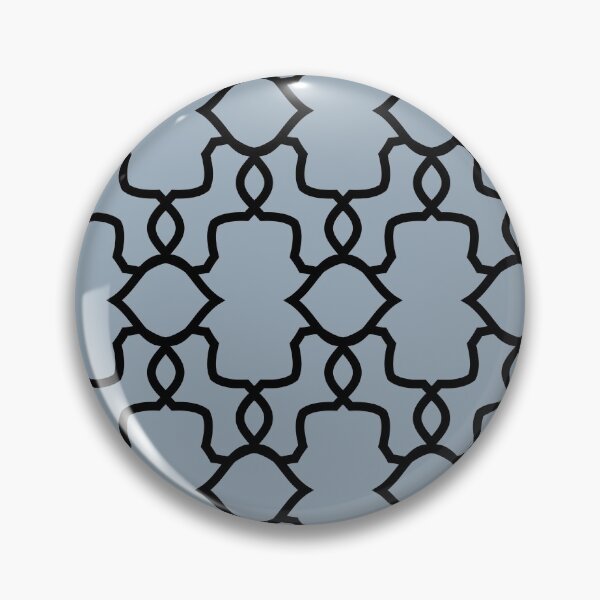 Item preview, Black and Blue Ornamental Shape Pattern 4 Coordinates w/ HGTV 2022 Color of the Year Aleutian HGSW3355 - Colour Trends - Hue - Shades designed and sold by ColorOfTheYears.