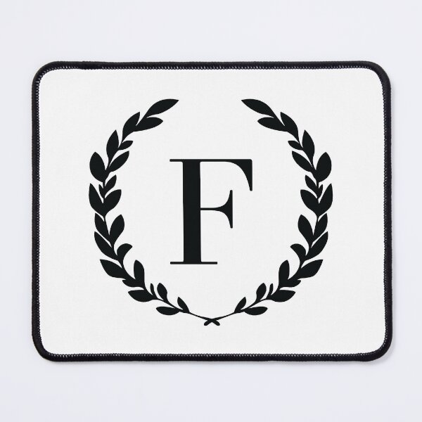 Item preview, Letter F, Laurel wreath monogram F, Initial F, Laurel frame with letter F designed and sold by KateBilous.