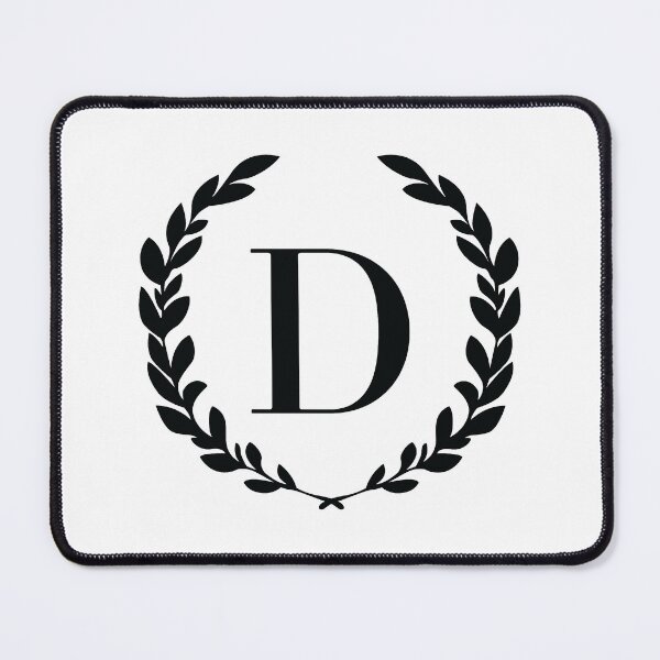 Item preview, Letter D, Laurel wreath monogram D, Initial D, Laurel frame with letter D designed and sold by KateBilous.