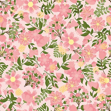 Artwork thumbnail, Pink Floral Pattern by Marie Young