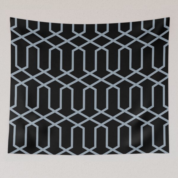 Item preview, Black and Blue Tessellation Line Pattern 10 Coordinates w/ HGTV 2022 Color of the Year Aleutian HGSW3355 - Colour Trends - Hue - Shades designed and sold by ColorOfTheYears.