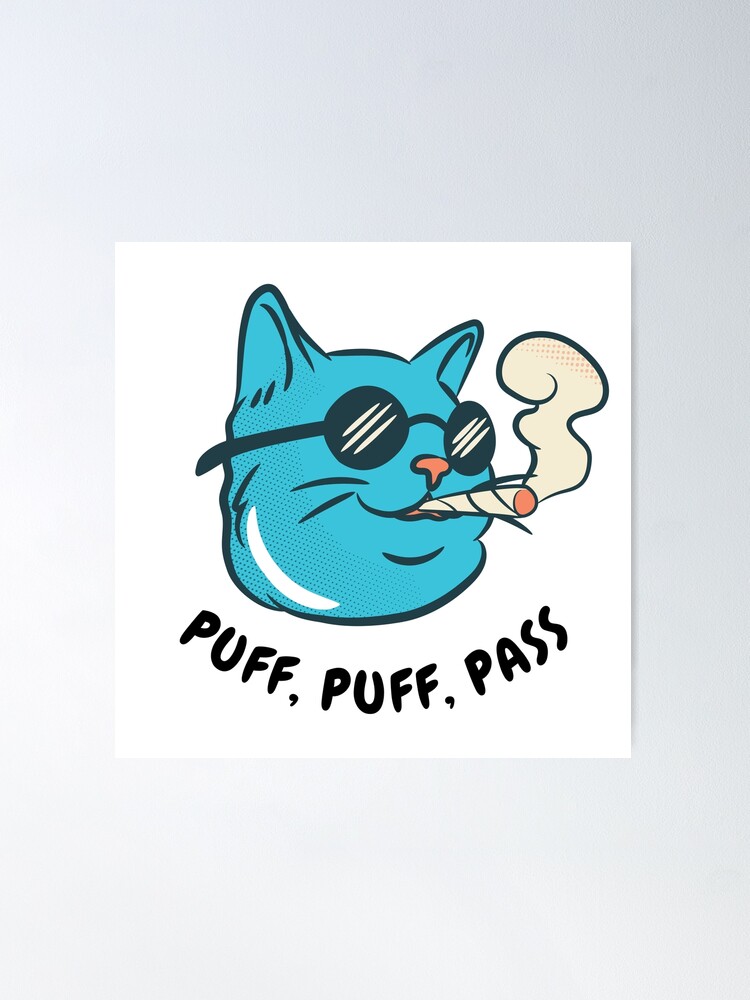 PUFF PUFF PASS Sticker for Sale by SudeeshArt