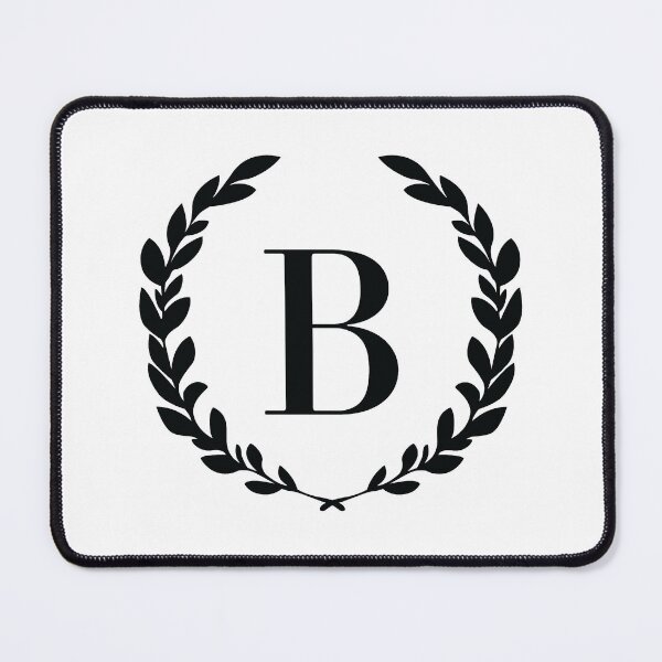 Item preview, Letter B, Laurel wreath monogram B, Initial B, Laurel frame with letter B designed and sold by KateBilous.