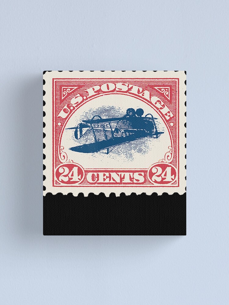 "Inverted Jenny Stamps 24 Cent Rare 1918 US Postage Stamp" Canvas Print