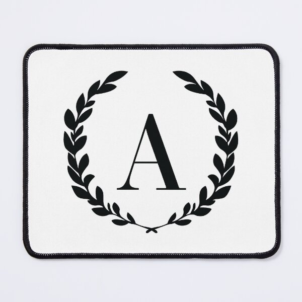 Item preview, Letter A, Laurel wreath monogram A, Initial A, Laurel frame with letter A designed and sold by KateBilous.