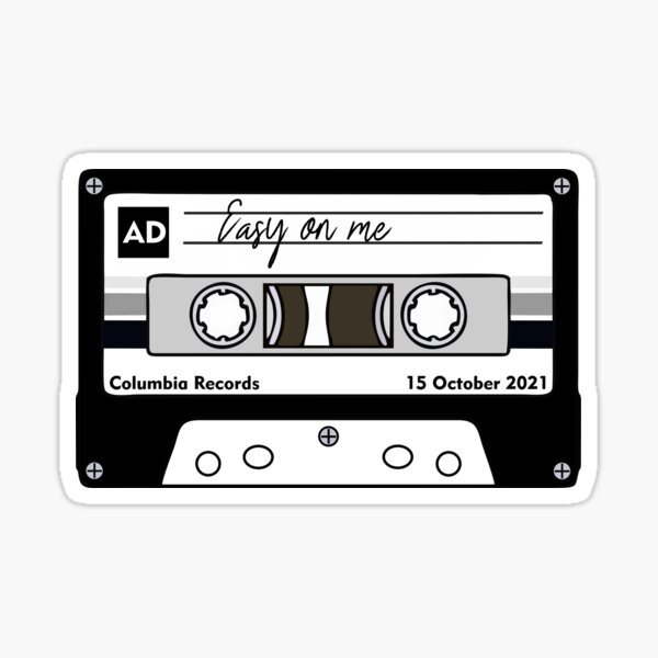 adele easy on me cassette Sticker