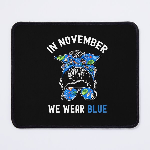 Item preview, In November We Wear Blue, World Diabetes Day designed and sold by SportyDogShop.