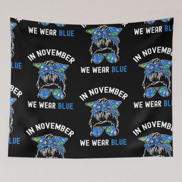 Item preview, In November We Wear Blue, World Diabetes Day designed and sold by SportyDogShop.