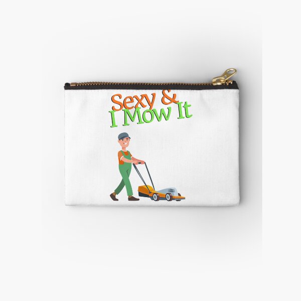 Item preview, Funny Gardening "Sexy & I Mow It" Gardener with Lawn Mower designed and sold by luvvvvvit.