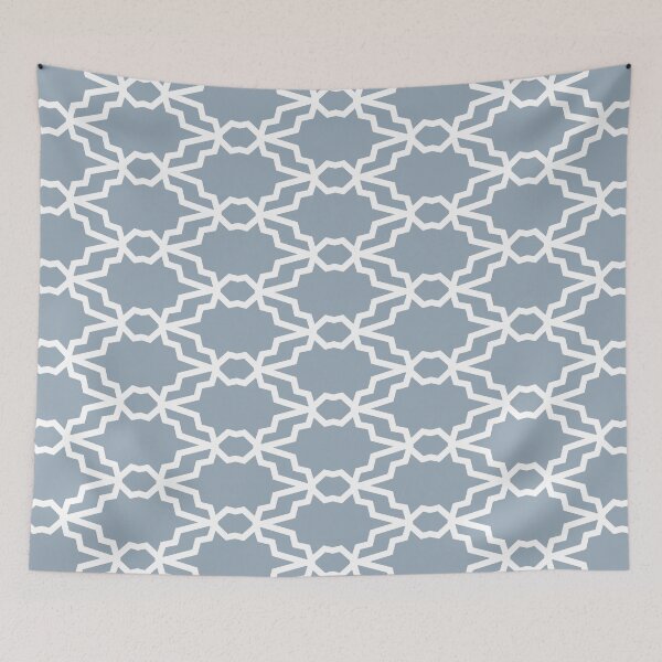 Aperçu de l'œuvre Blue and White Tessellation Line Pattern 35 Coordinates w/ HGTV 2022 Color of the Year Aleutian HGSW3355 - Colour Trends - Hue - Shades créée et vendue par ColorOfTheYears.