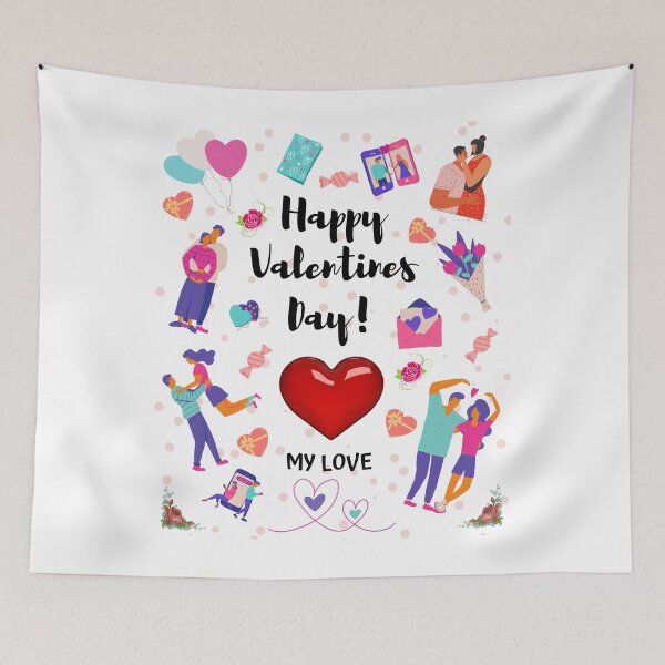 Item preview, Cool colorful Happy Valentine's Day my love design designed and sold by mark-taylor.