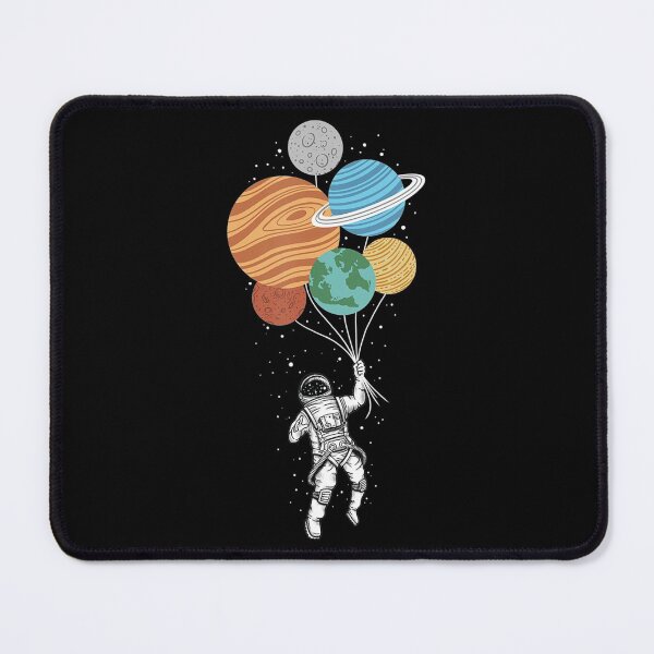 Item preview, Astronaut holding Planet Balloons Solar System space designed and sold by GesineMartin.