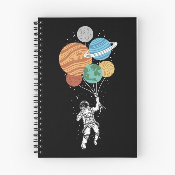 Item preview, Astronaut holding Planet Balloons Solar System space designed and sold by GesineMartin.