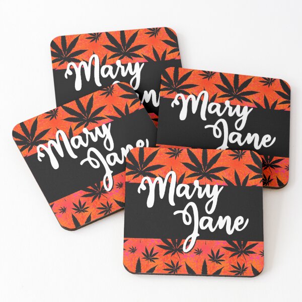 Item preview, Mary Jane Weed Leaf Pattern ~ Dark Orange designed and sold by SoccaTamam.
