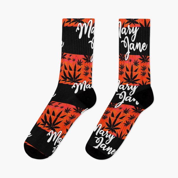 Item preview, Mary Jane Weed Leaf Pattern ~ Dark Orange designed and sold by SoccaTamam.
