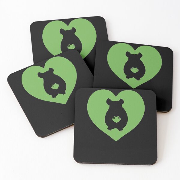 Item preview, Chinchilla Heart Silhouette for Chinchilla Lovers, Green designed and sold by Mochi-Merch.