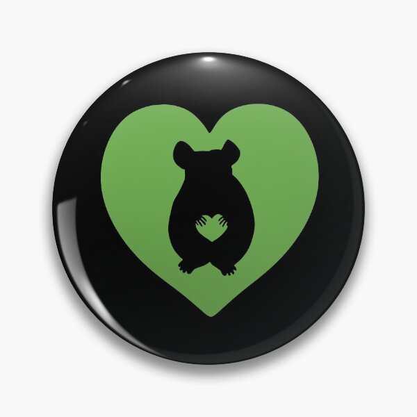 Item preview, Chinchilla Heart Silhouette for Chinchilla Lovers, Green designed and sold by Mochi-Merch.