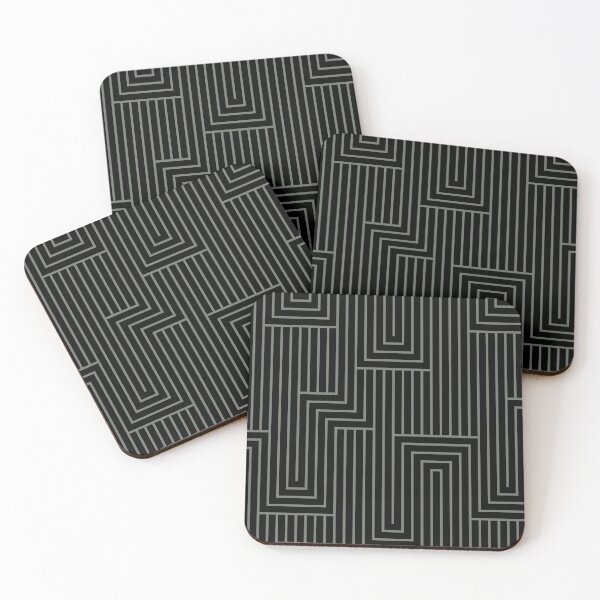 Item preview, Black and Gray Art Deco Pattern 2 Pairs HGTV 2022 Popular Color HGTV Retreat HGSW3283 - Colour Trends - Hues designed and sold by ColorOfTheYears.