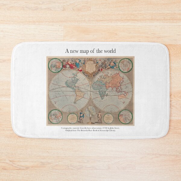 Item preview, Antique vintage world map  designed and sold by FrostMintStudio.