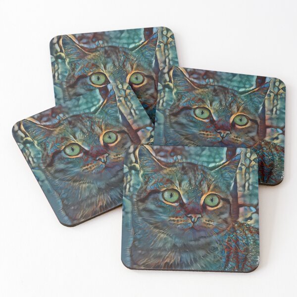 Item preview, Sweety-Moon, cat, gato, kitty, chat, chaton, lea roche paintings designed and sold by L. ROCHE.